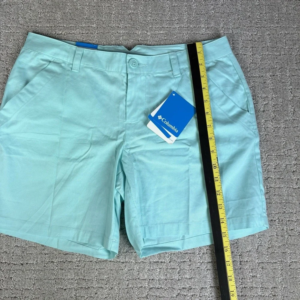 Columbia Womens Kenzie Cove Shorts NWT Turquoise Khaki Size 8